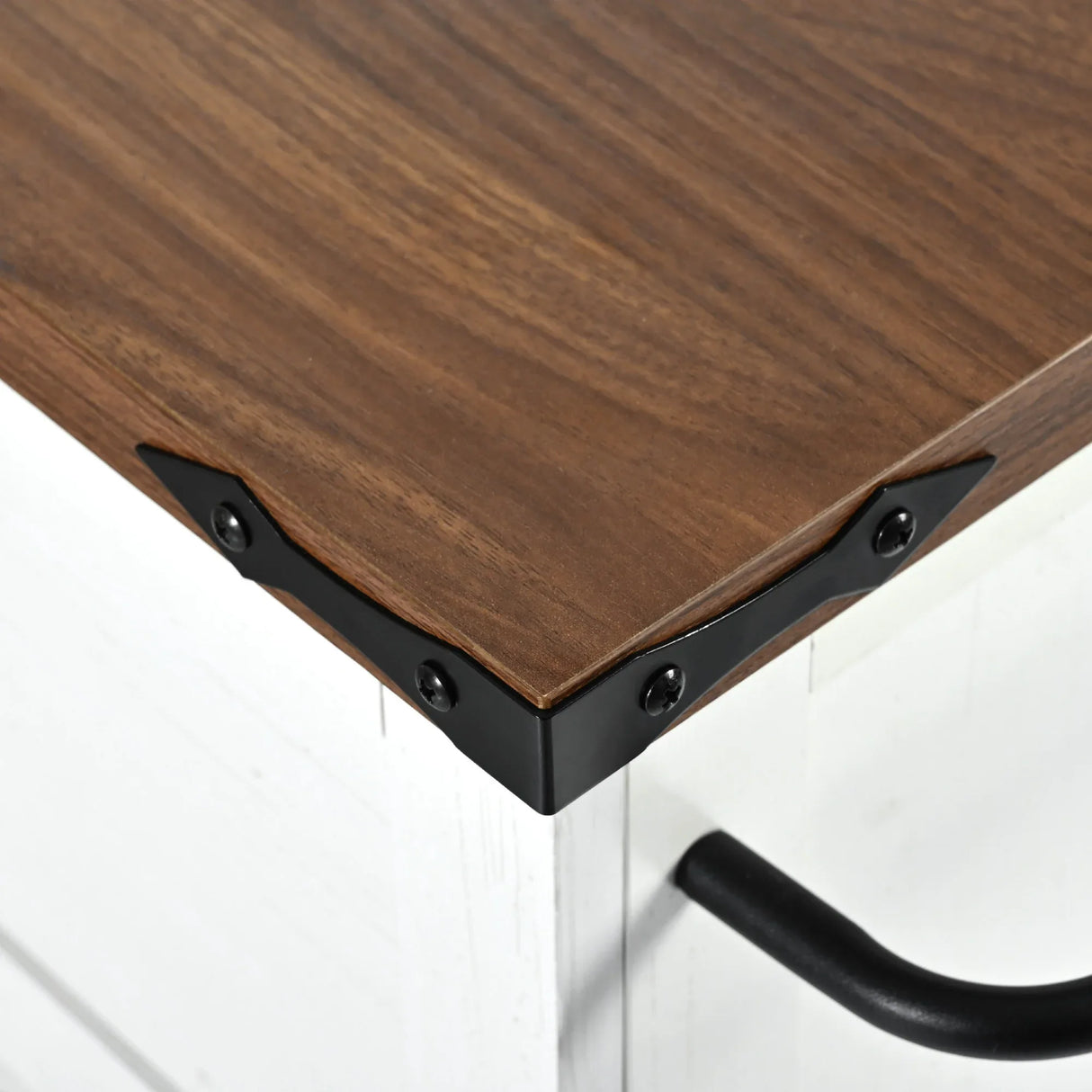 Farmhouse Kitchen Island Cart With Power Outlet - Omega Lifestyles