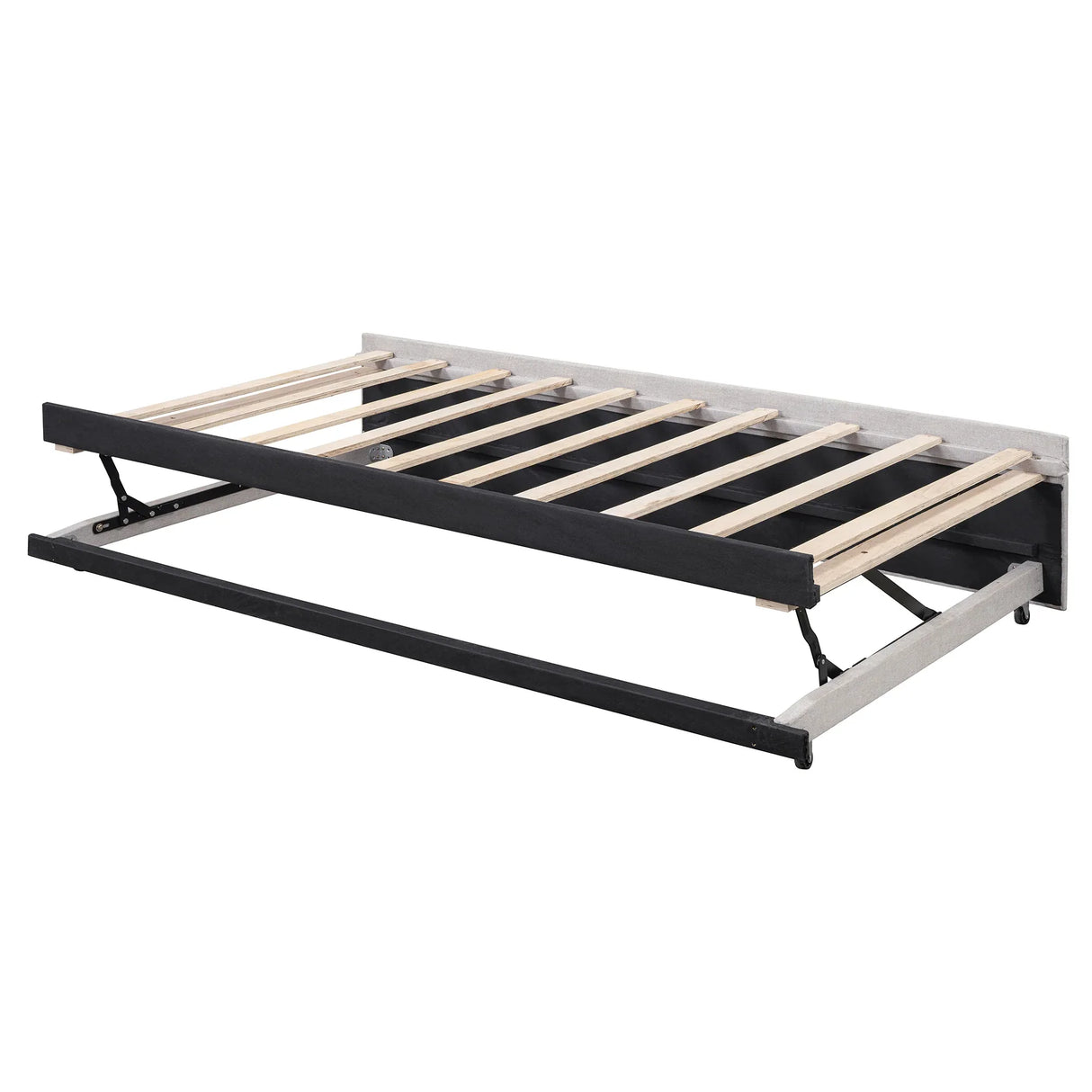 Twin Upholstered L-Shaped Daybed With Pop-Up Trundle - Omega Lifestyles