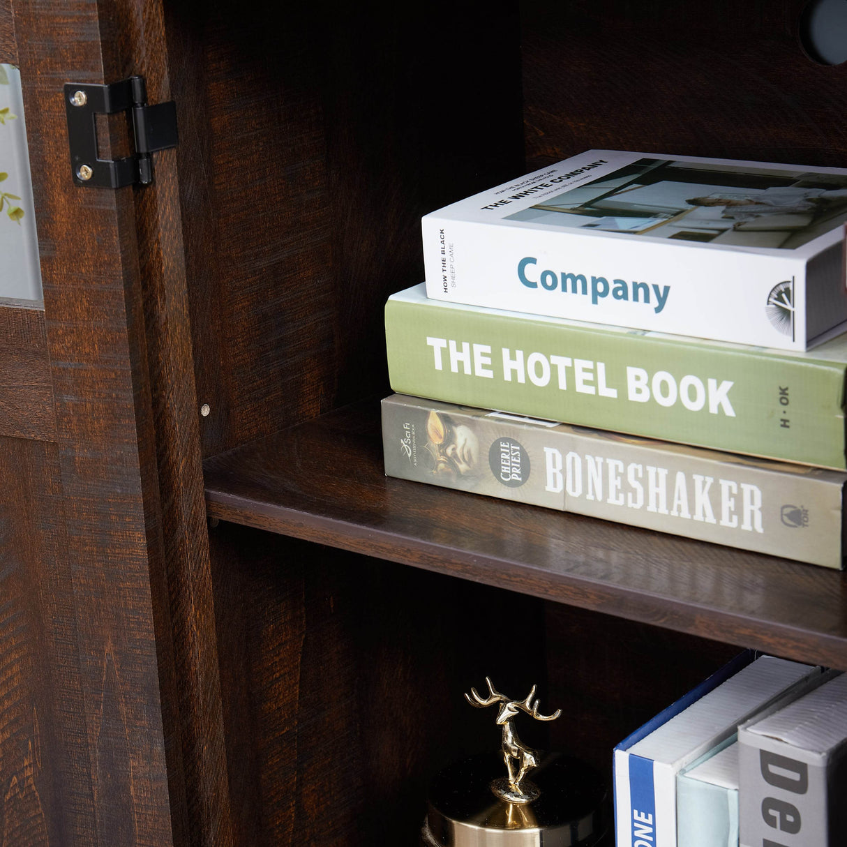 Farmhouse Style Espresso TV Stand Console Cabinet - Sleep Galleria