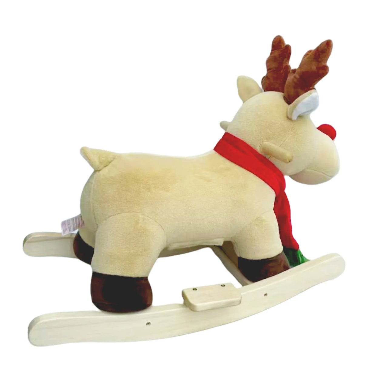 Soft Plush Fabric Kids Ride-On Rocking Horse Toy - Omega Lifestyles
