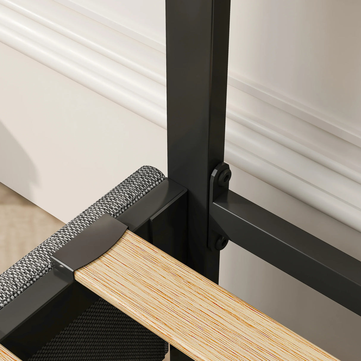 Twin Upholstered Bed Frame With USB Charging Station - Omega Lifestyles