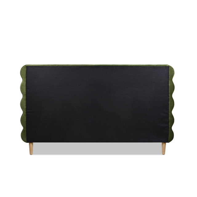 Modern Wavy Velvet Upholstered King Bed Frame - Omega Lifestyles