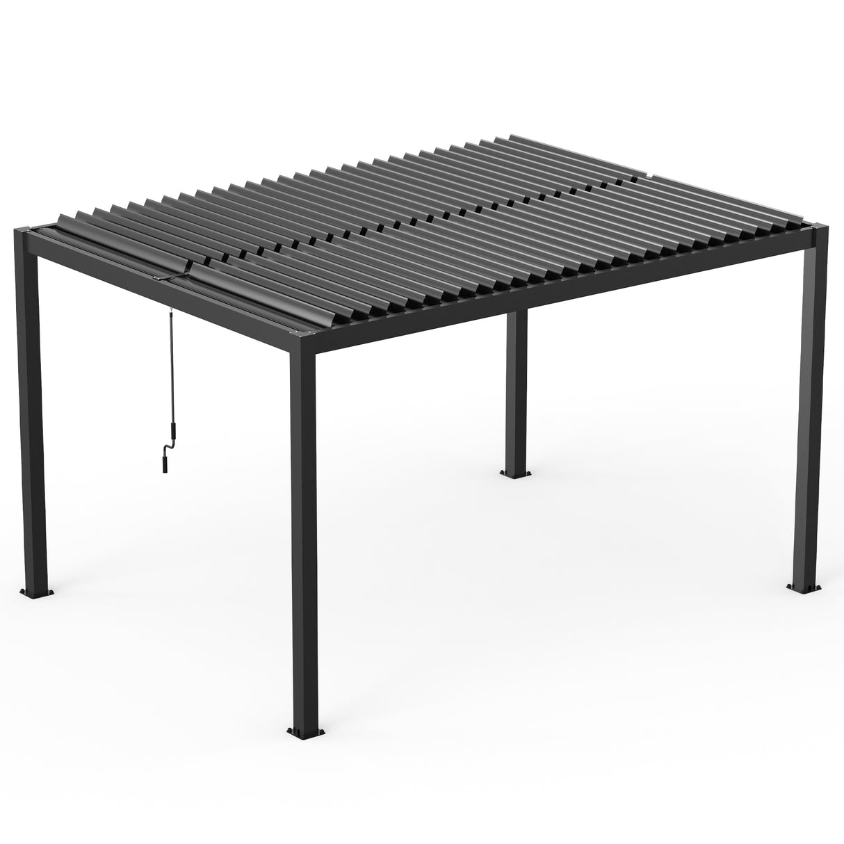 Aluminum Adjustable Roof Louver Pergola With Drainage System