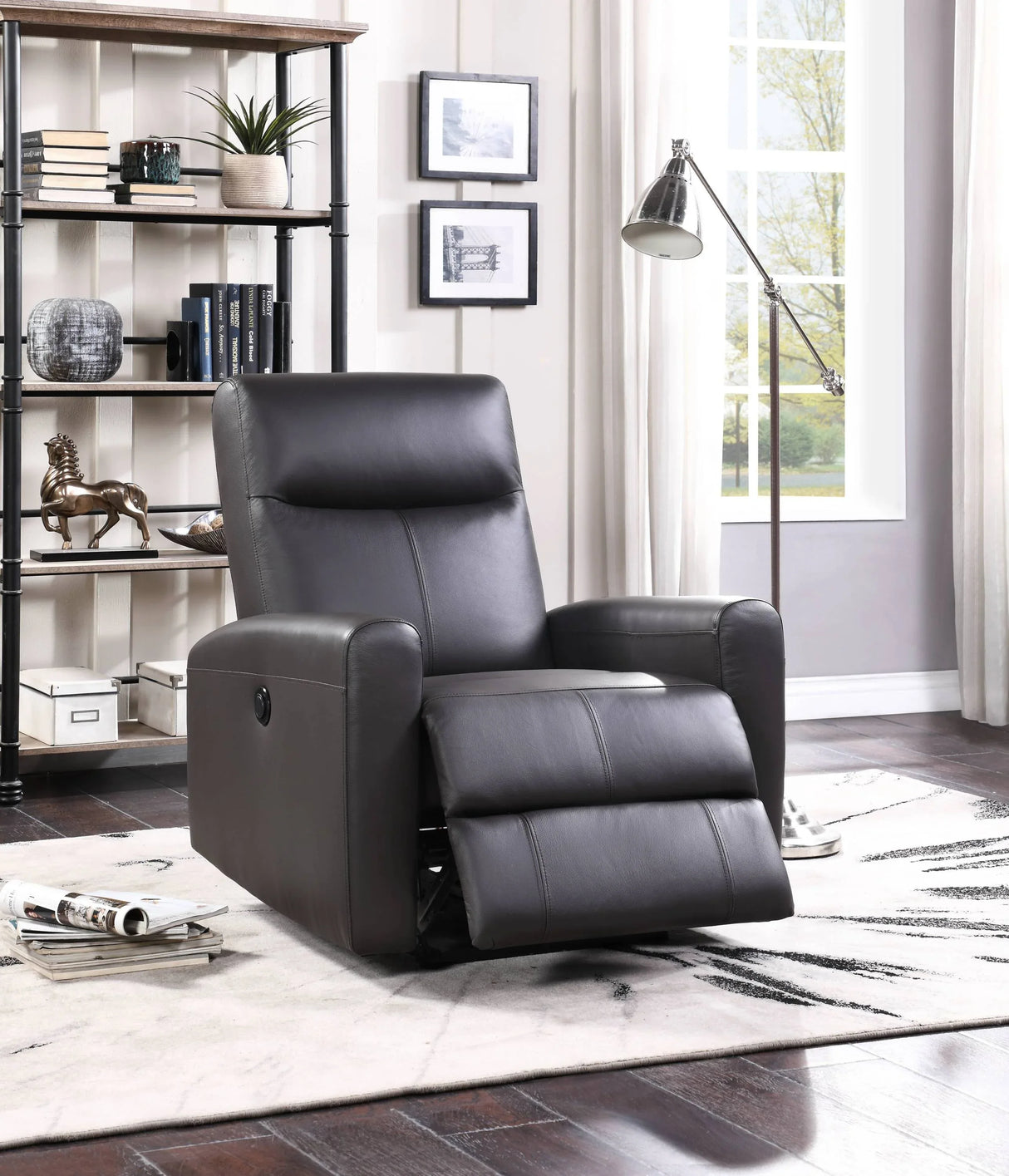 Top Grain Leather Match Power Motion Recliner - Omega Lifestyles