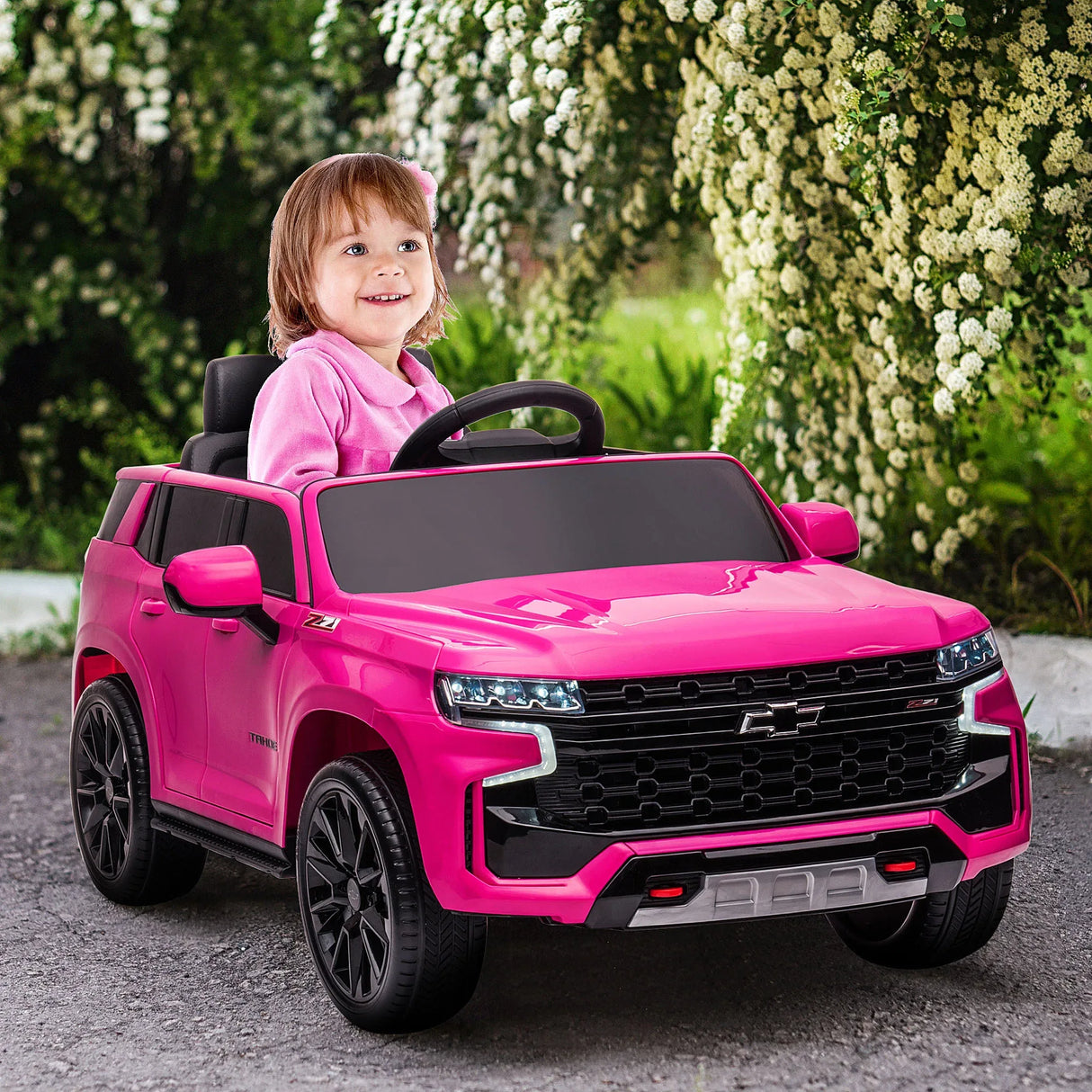 12V Licensed Kids Ride On Car With Remote Control Pink - Omega Lifestyles