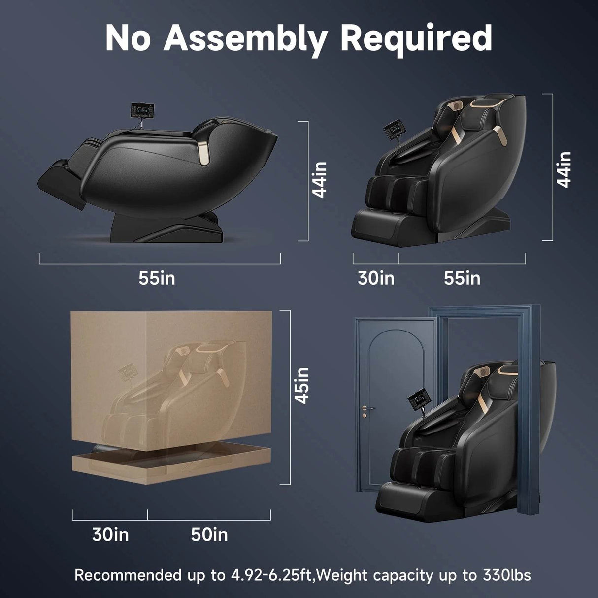 4D Massage Chair Full Body,Zero Gravity Massage Chair with Heat and Foot Massage,Full Body Massage Recliner Chair with Airbags, Kneading, Bluetooth, LCD Touch Control