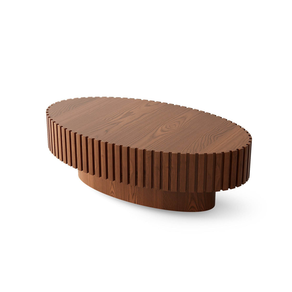 Modern Handcrafted Oval Pedestal MDF Coffee Table - Sleep Galleria