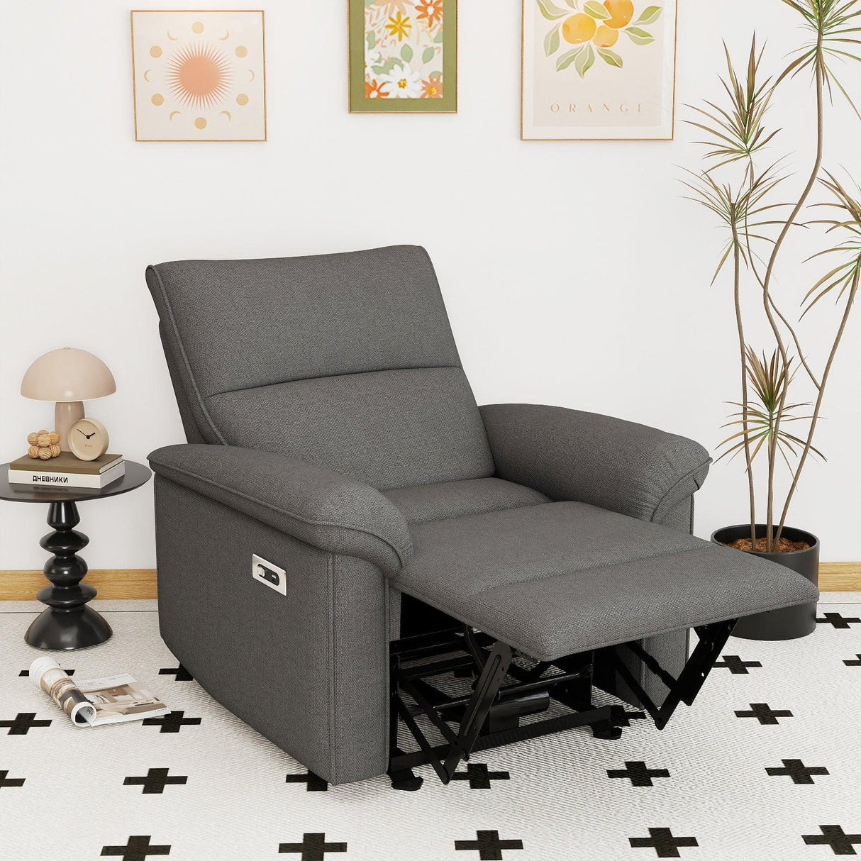 Wall Hugger Power Recliner With USB Charging Ports - Omega Lifestyles