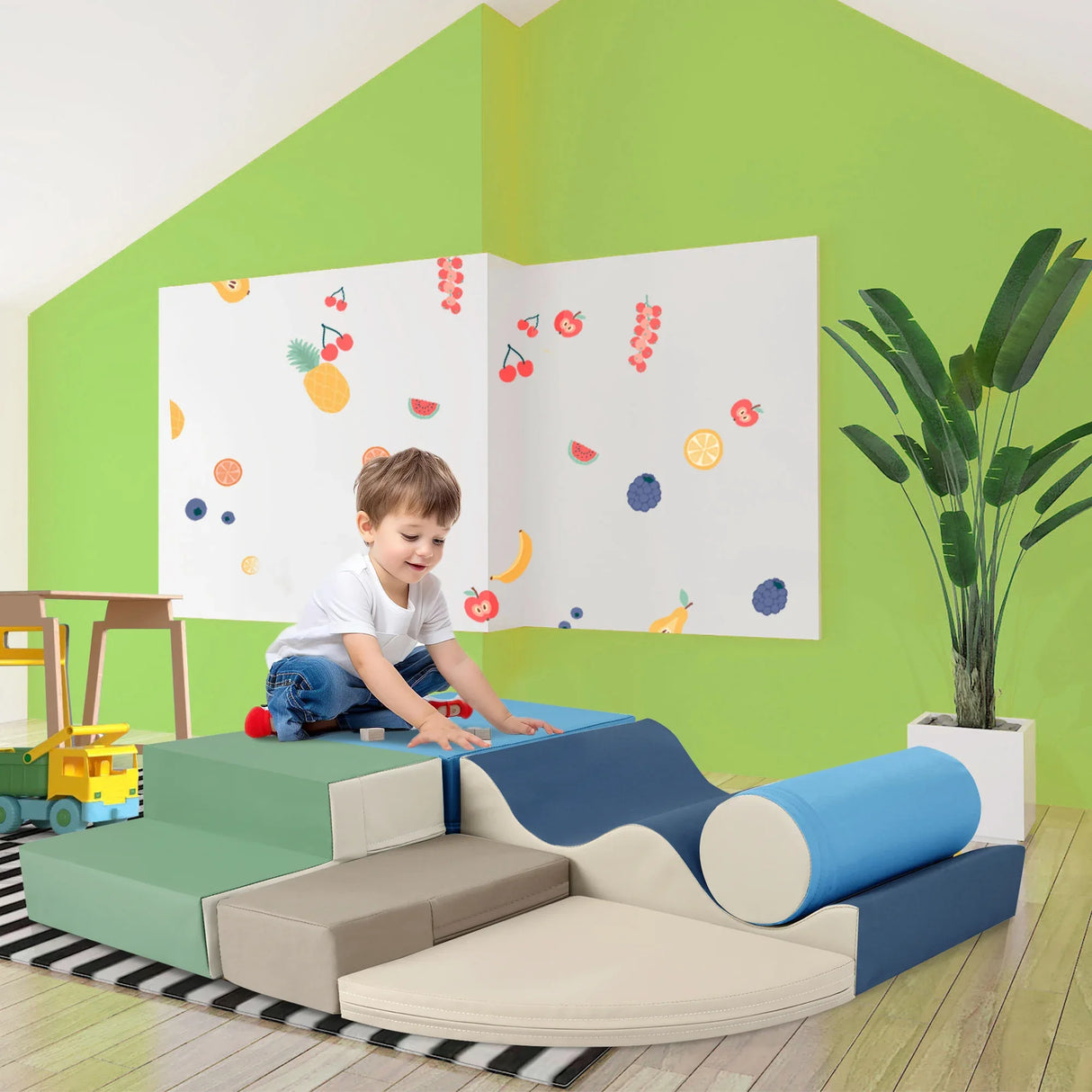 Colorful Soft Foam Kids Climb And Crawl Playset - Omega Lifestyles