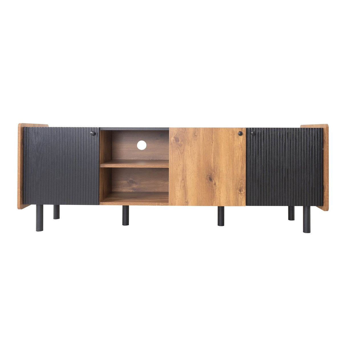 Mid Century Modern TV Stand With Storage Cabinets - Sleep Galleria