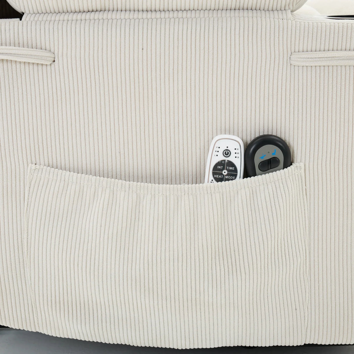 Ivory Remote-Controlled Heated Massage Assistive Recliner - Omega Lifestyles