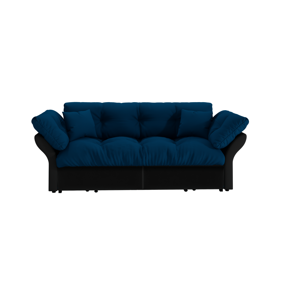 3-in-1 Convertible Velvet Sleeper Sofa Bed With Pillows