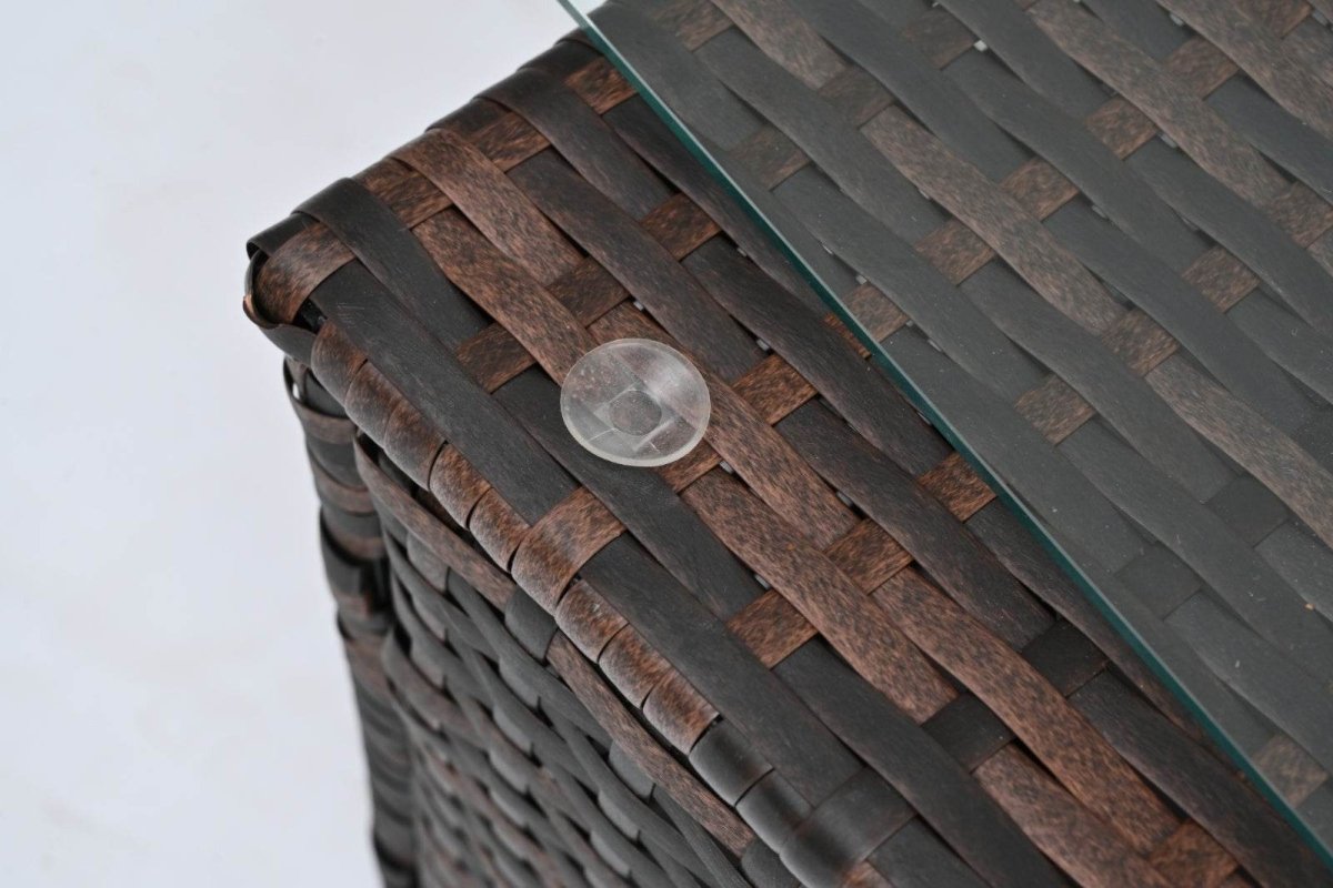 5-Piece Brown PE Rattan Outdoor Patio Furniture Set - Sleep Galleria