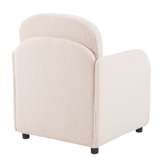 Pet Friendly Sherpa Upholstered Fluffy Fabric Accent Chair - Omega Lifestyles