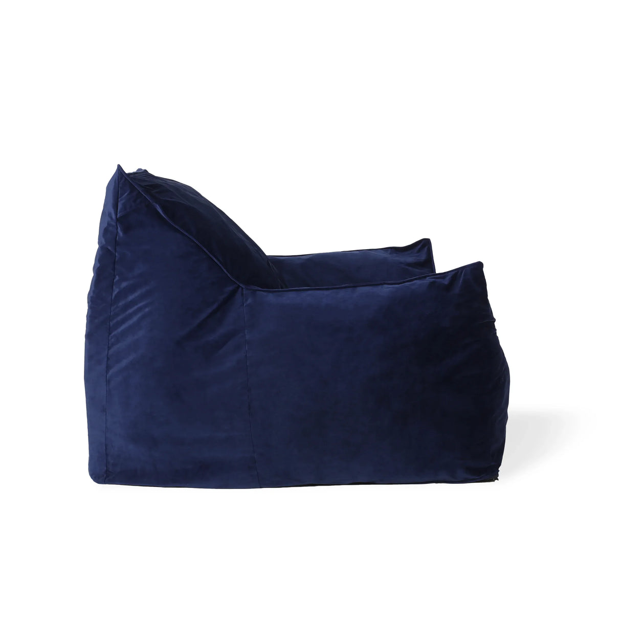 Velveteen Foam-Filled Armrest Bean Bag Chair - Omega Lifestyles