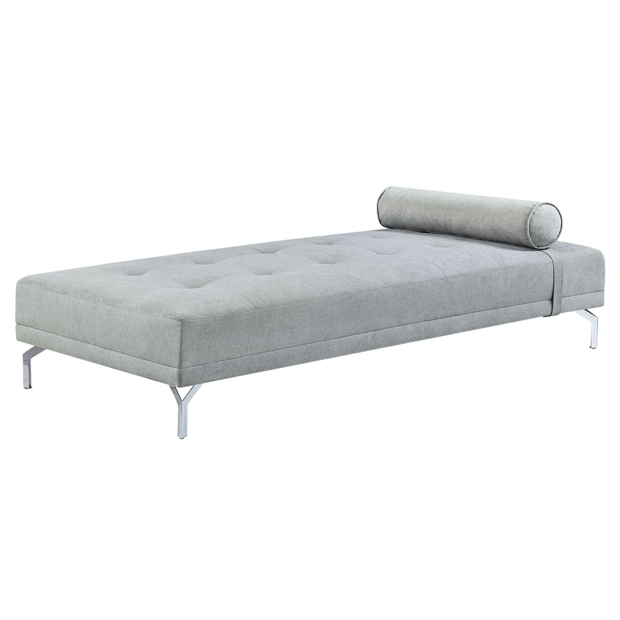 Gray Melange Velvet Plush Sofa Bed With Pillow - Omega Lifestyles