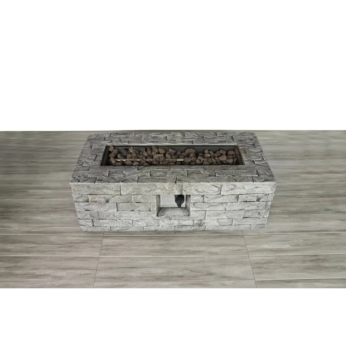 Modern Fiber Reinforced Concrete Propane Fire Pit Table - Omega Lifestyles