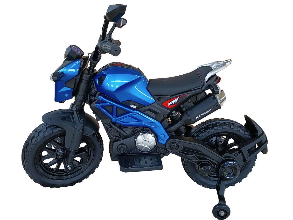 12V Kids Electric Ride-On Motorcycle With Training Wheels - Omega Lifestyles