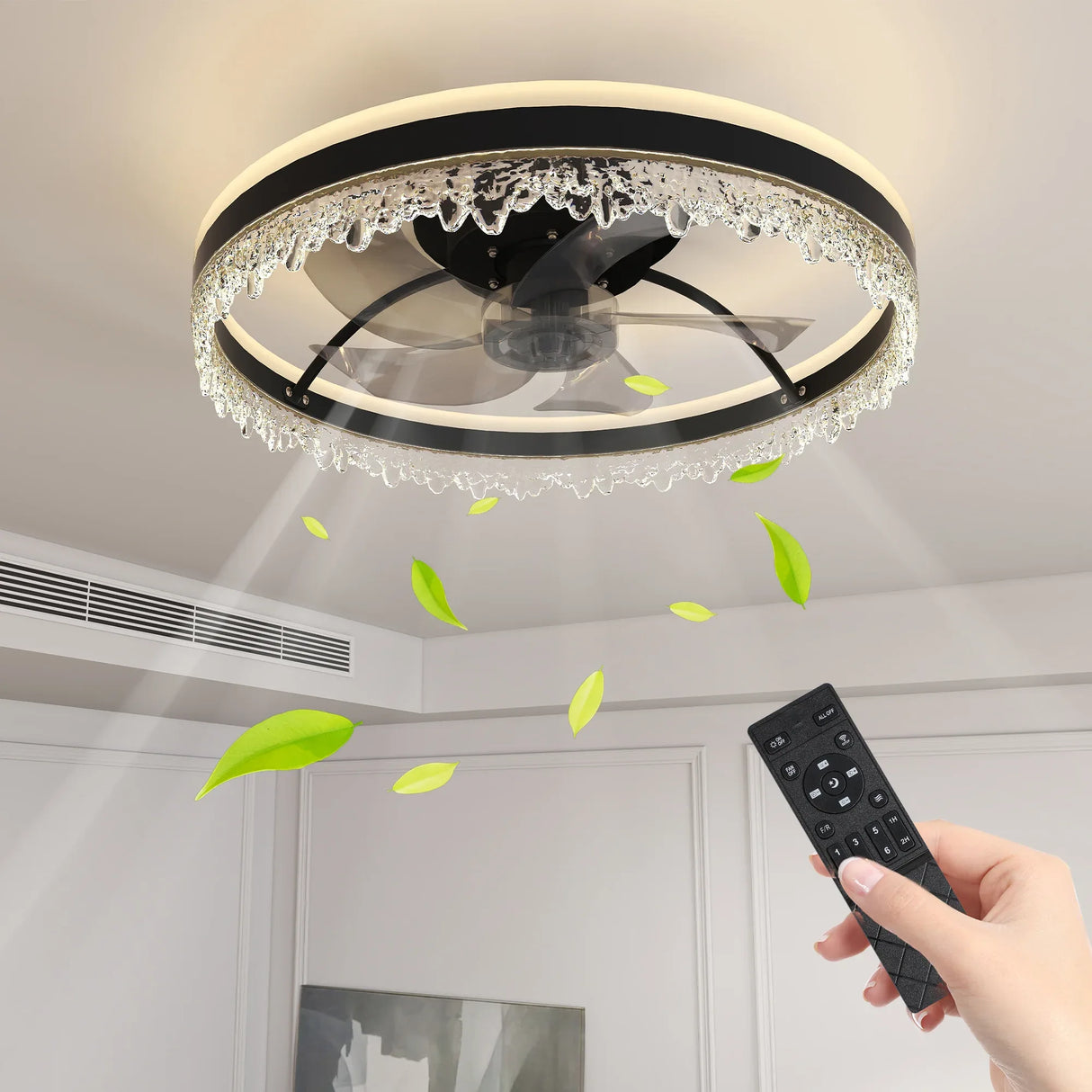 Modern 20-Inch LED Ceiling Fan Light With Remote Control - Omega Lifestyles