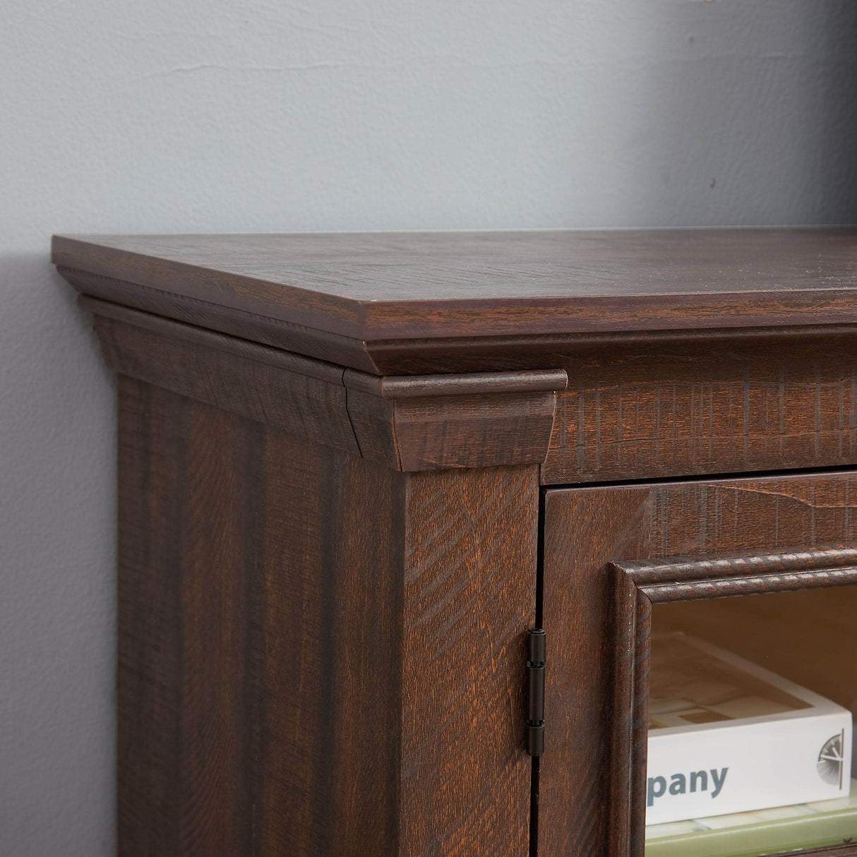 Farmhouse Style Espresso TV Stand Console Cabinet - Sleep Galleria