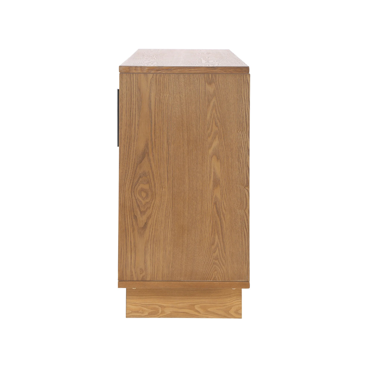 Modern Natural Finish MDF Metal 4-Door Sideboard Cabinet - Omega Lifestyles