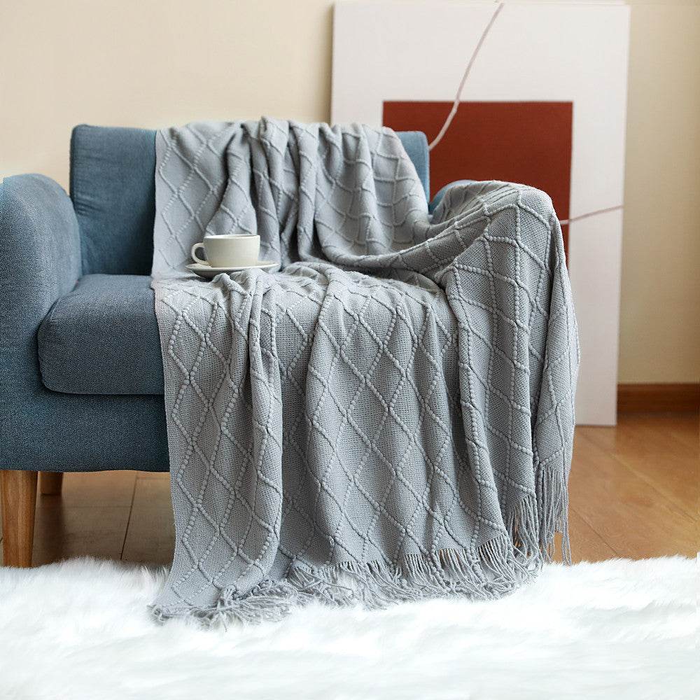 Imitation Cashmere Knitted Four Seasons Cozy Blanket - Sleep Galleria