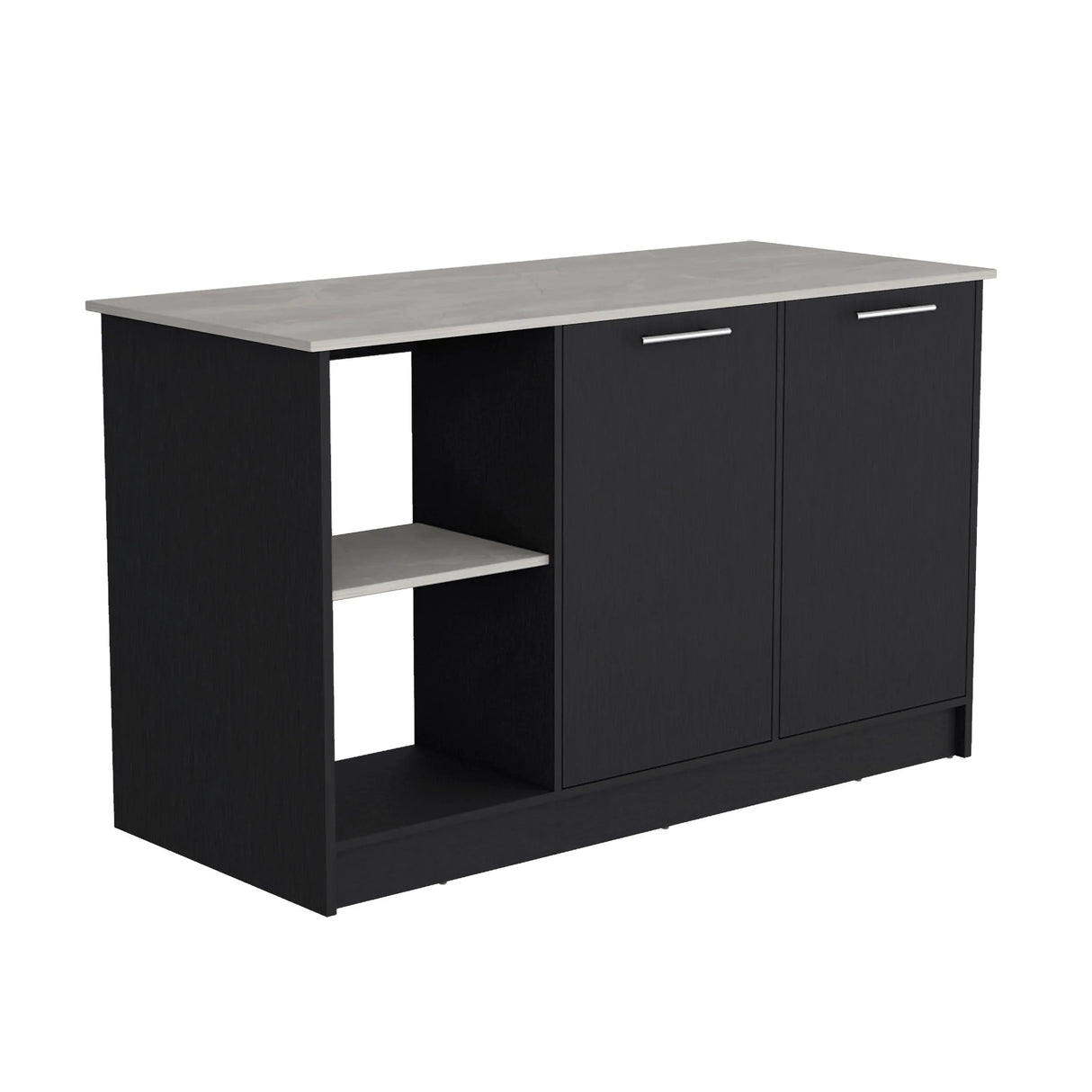 Modern Particle Board Kitchen Island With Double Doors - Omega Lifestyles