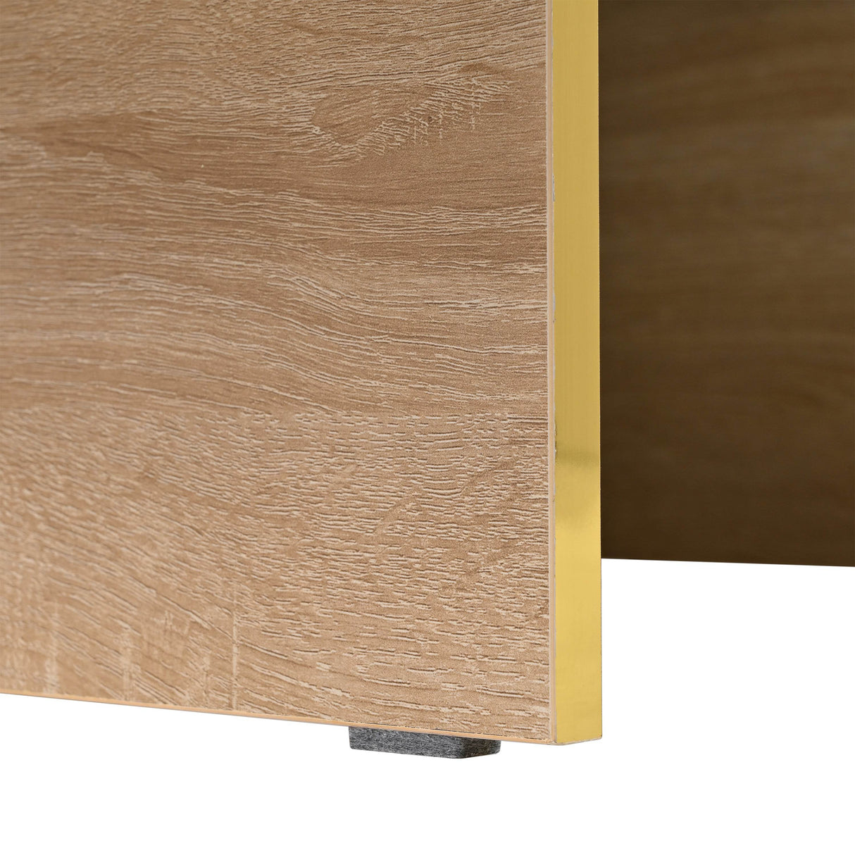 Minimalist High Gloss Black And Gold Coffee Table - Sleep Galleria