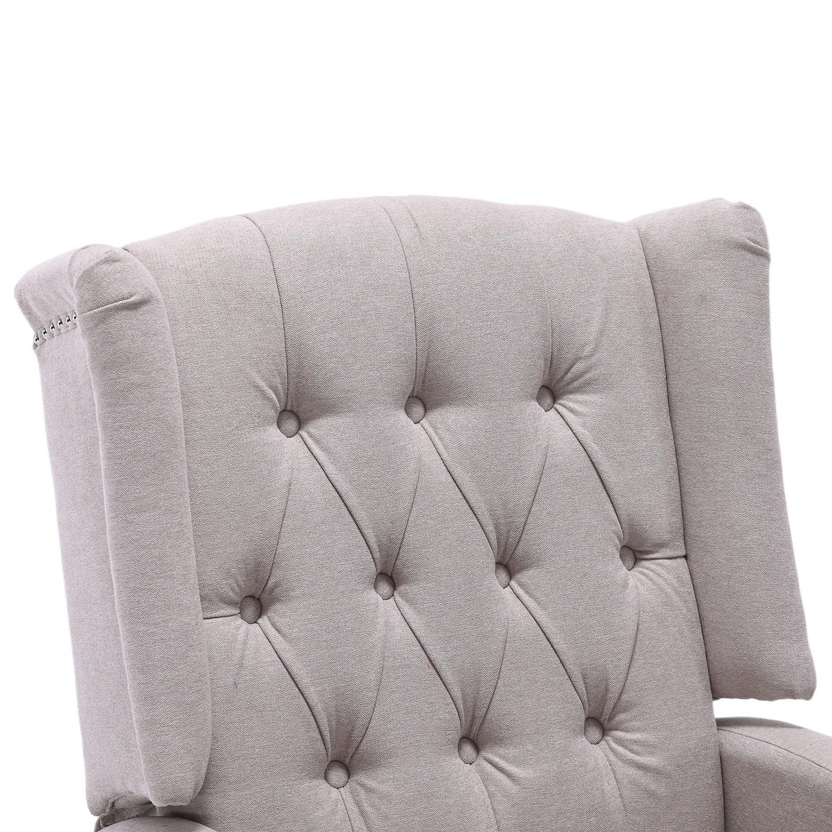 Multi-Functional Linen Recliner Chair With Rocking Swivel - Omega Lifestyles