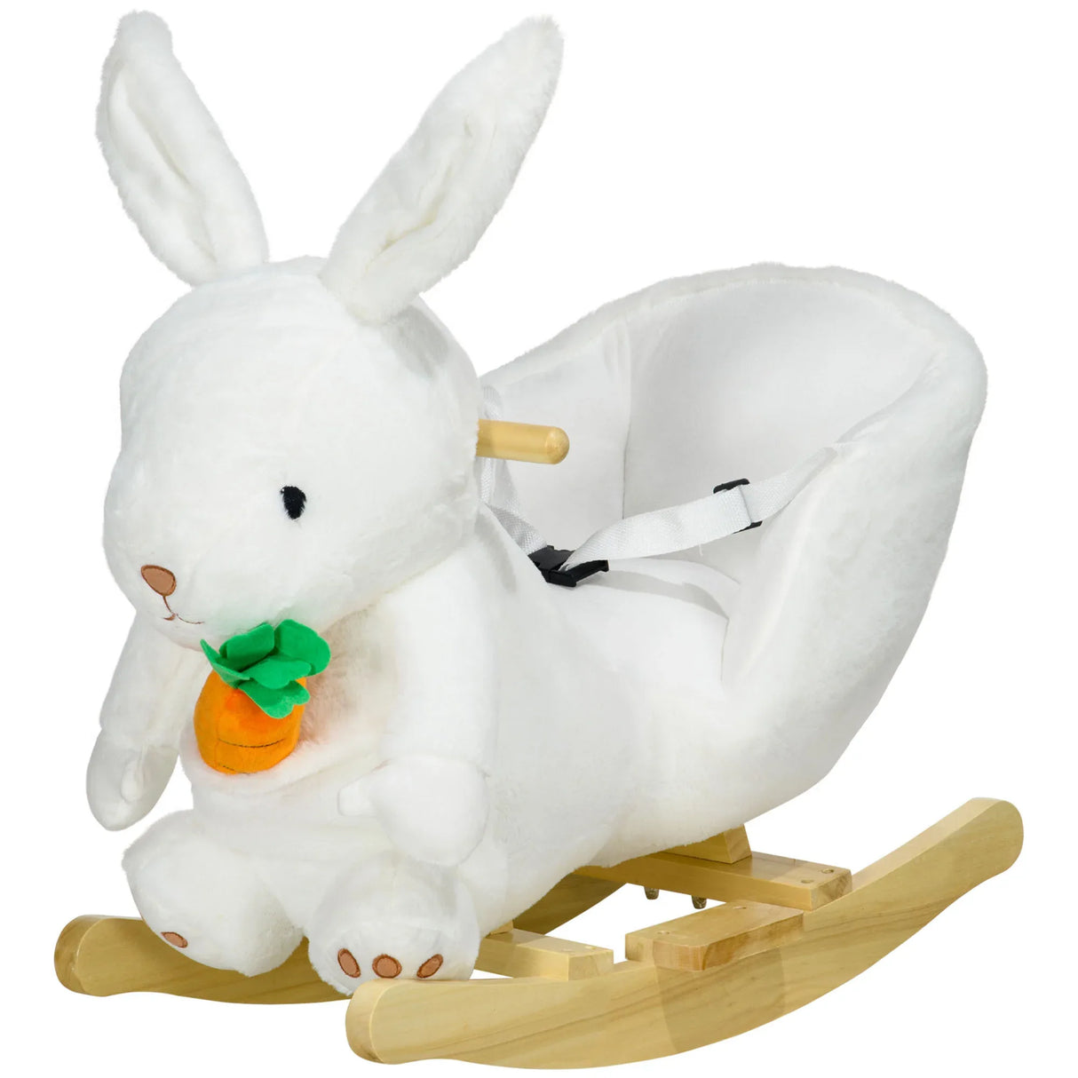 Rabbit Ride-On Rocking Horse With Sounds And Pedals - Omega Lifestyles