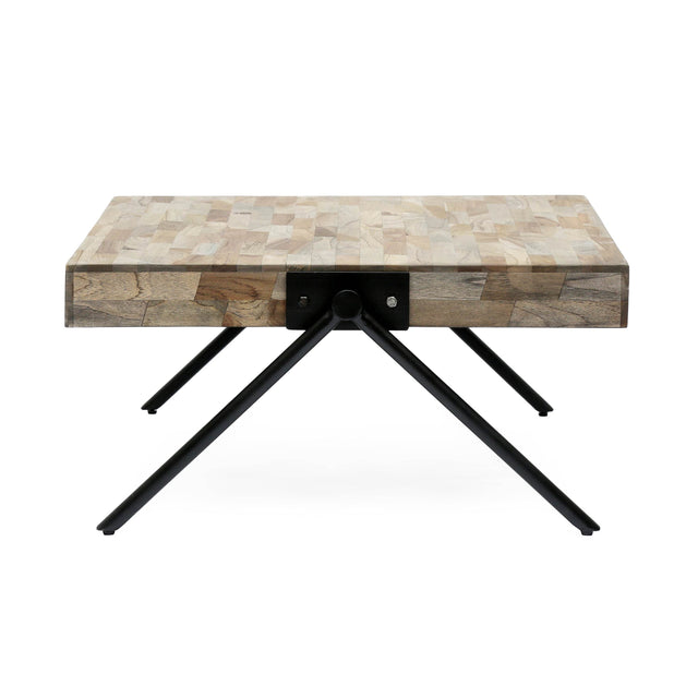Handcrafted Mango Wood Metal Frame Coffee Table - Omega Lifestyles