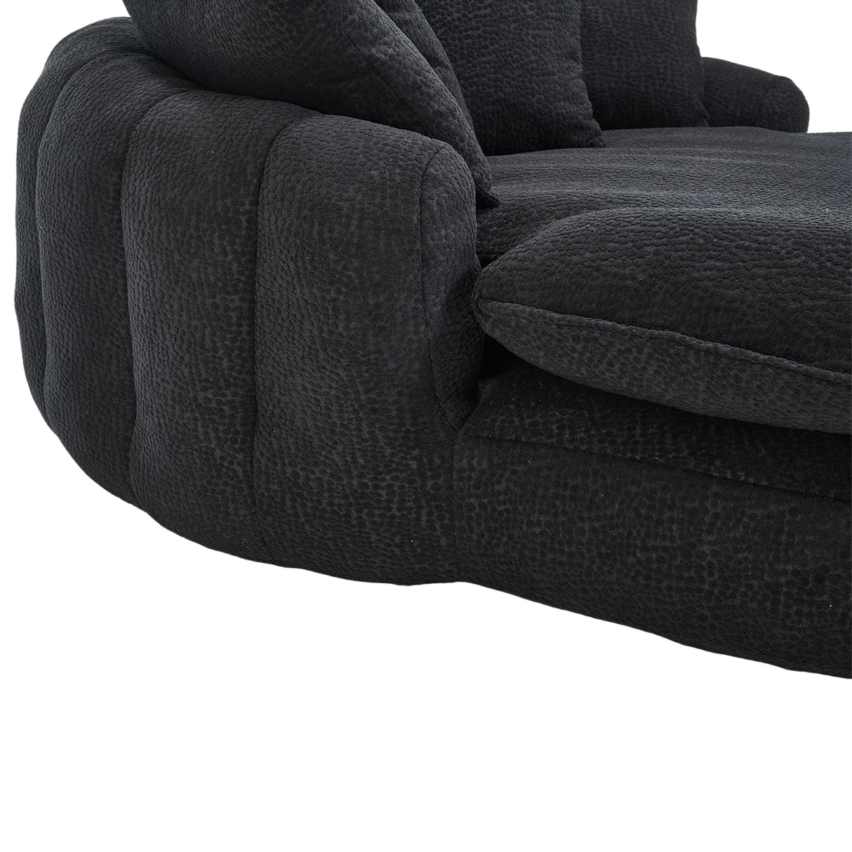 Oversized Chenille Memory Foam Bean Bag Sofa With Pillows - Omega Lifestyles