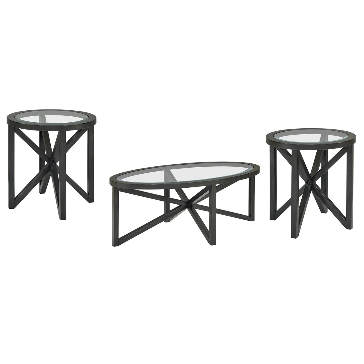 Modern Round Tempered Glass Wood Base Coffee Table - Omega Lifestyles