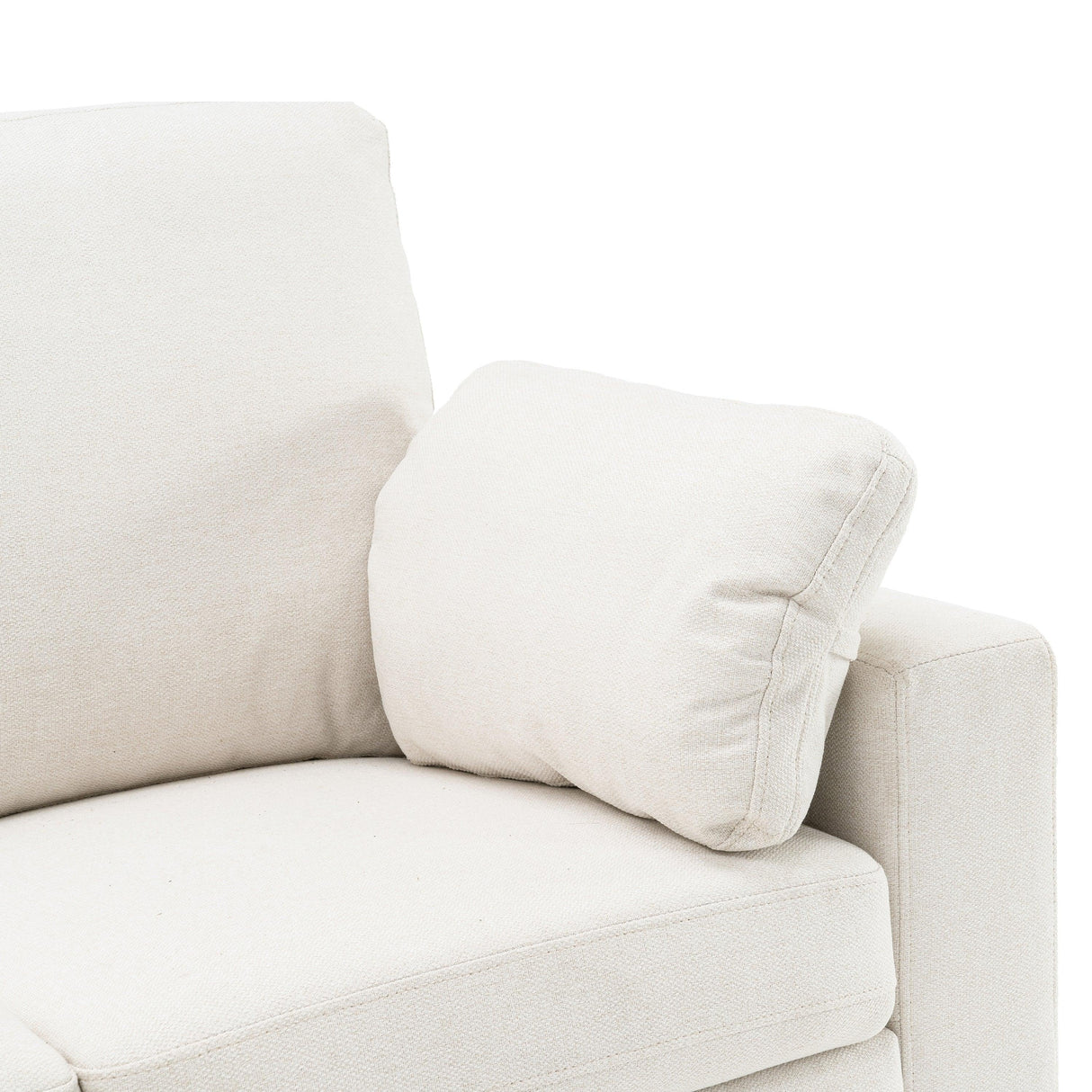 Beige Linen Fabric Power Recliner Sectional Sofa With USB Ports - Omega Lifestyles