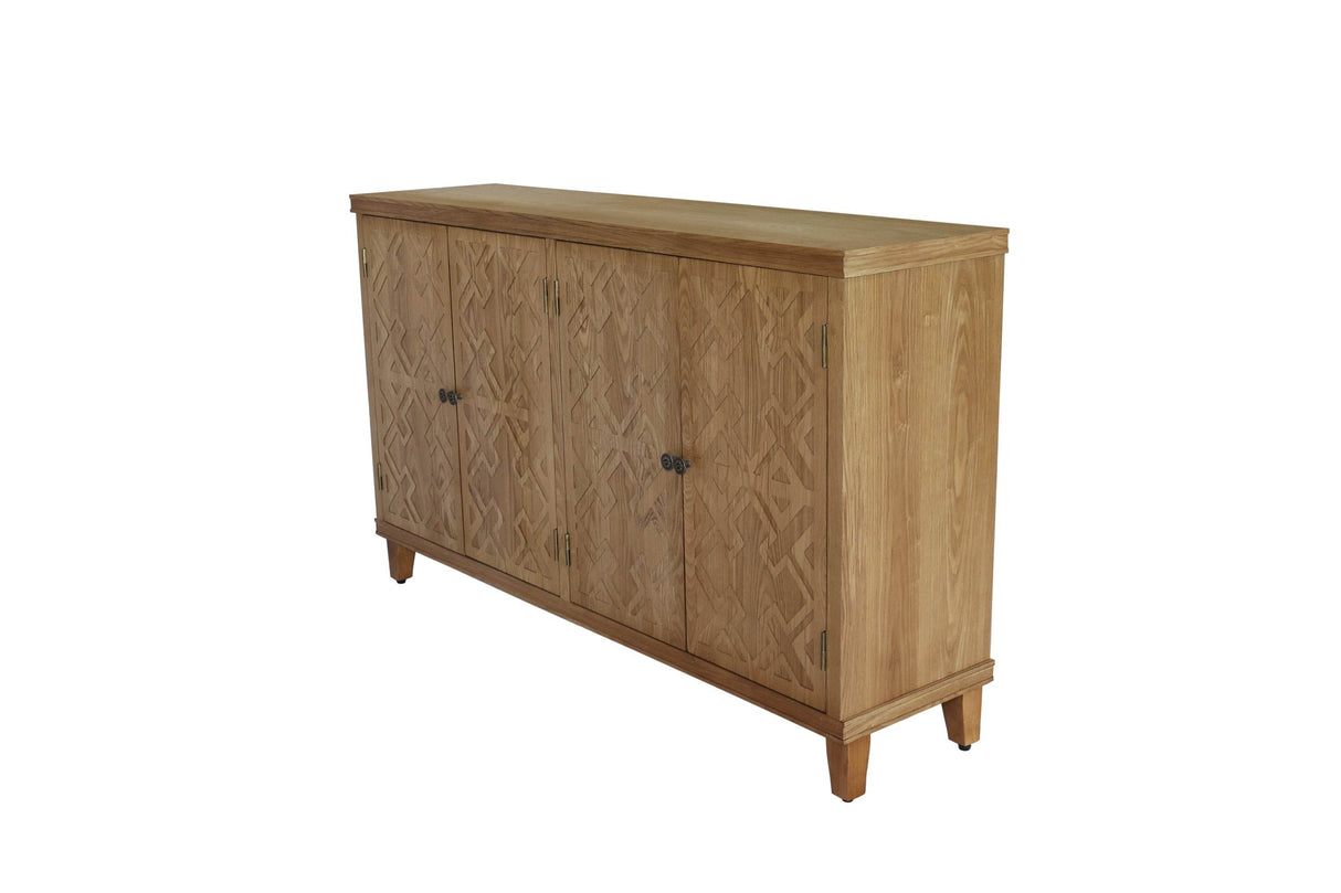 Brown Vintage Corner MDF Accent Storage Cabinet - Sleep Galleria