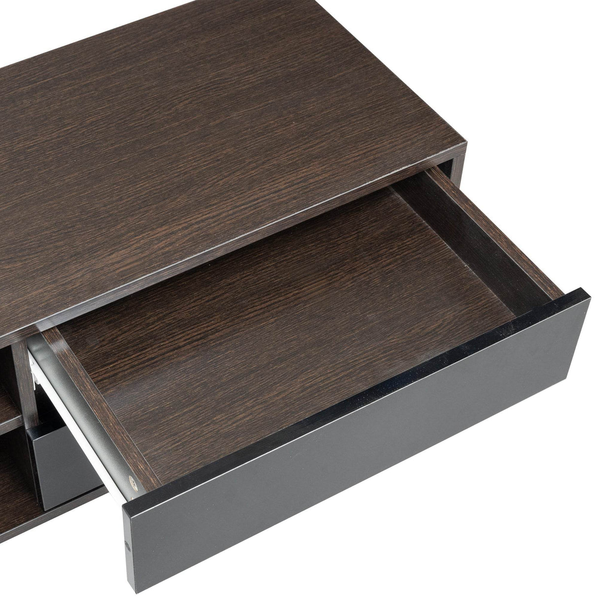 Antique Particle Board TV Stand With LED Lighting - Omega Lifestyles