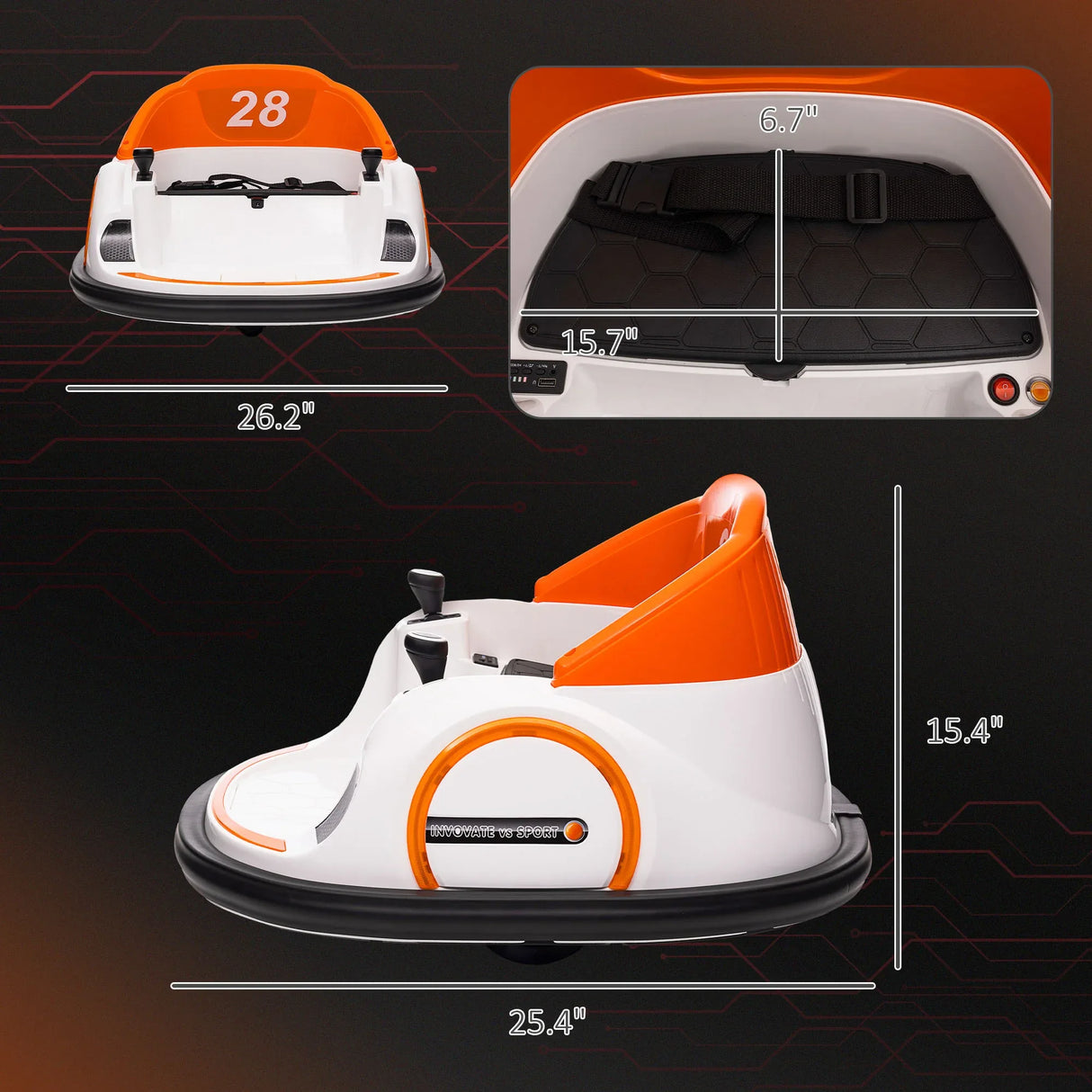 Toddler Bumper Car With Remote Control And LED Lights - Omega Lifestyles