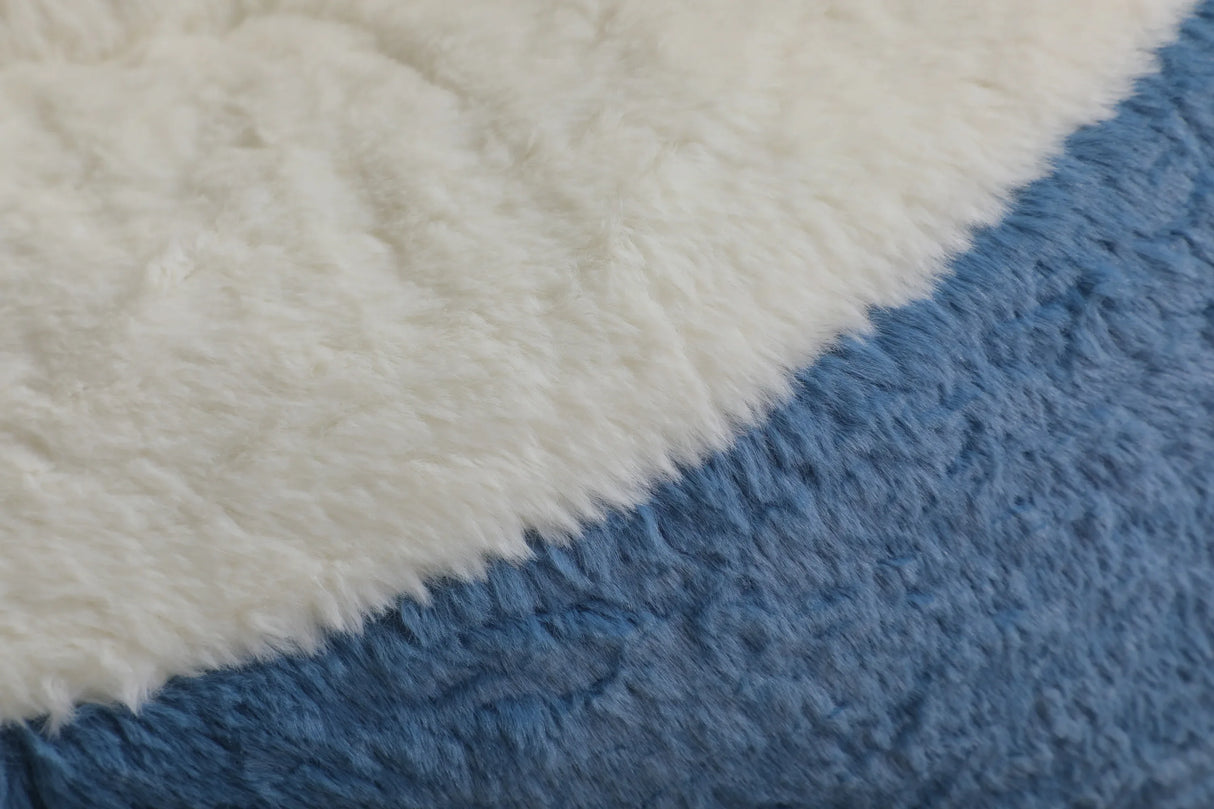 Multicolor Faux Fur Oversized Foam Filled Bean Bag Chair - Omega Lifestyles