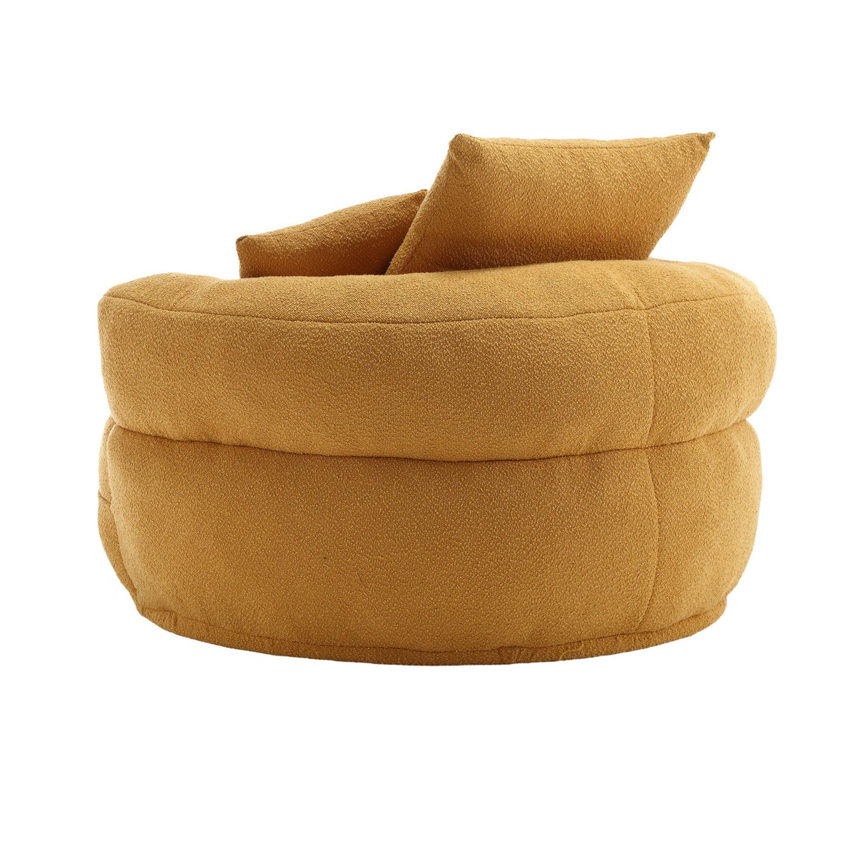 Modern Chenille Circular Sleeper Sofa With Throw Pillows - Omega Lifestyles