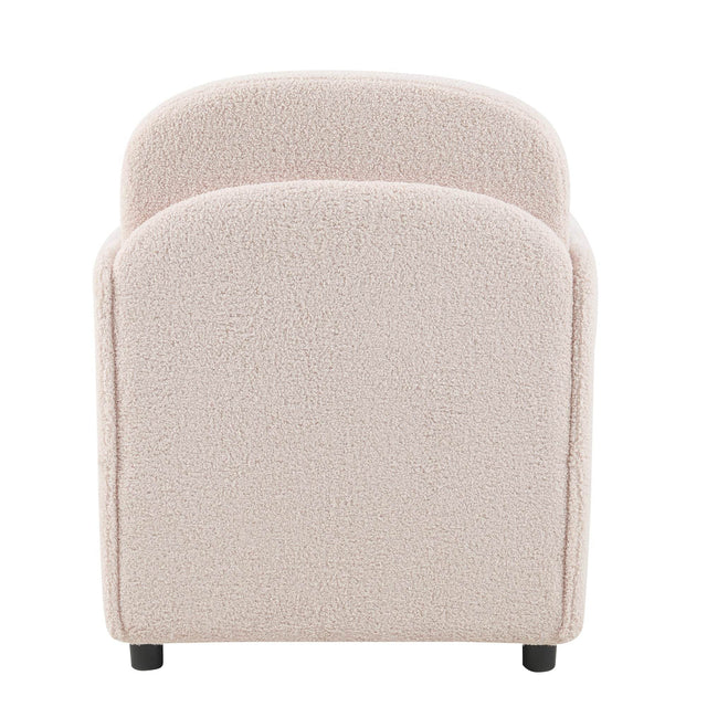 Pet Friendly Sherpa Upholstered Fluffy Fabric Accent Chair - Omega Lifestyles