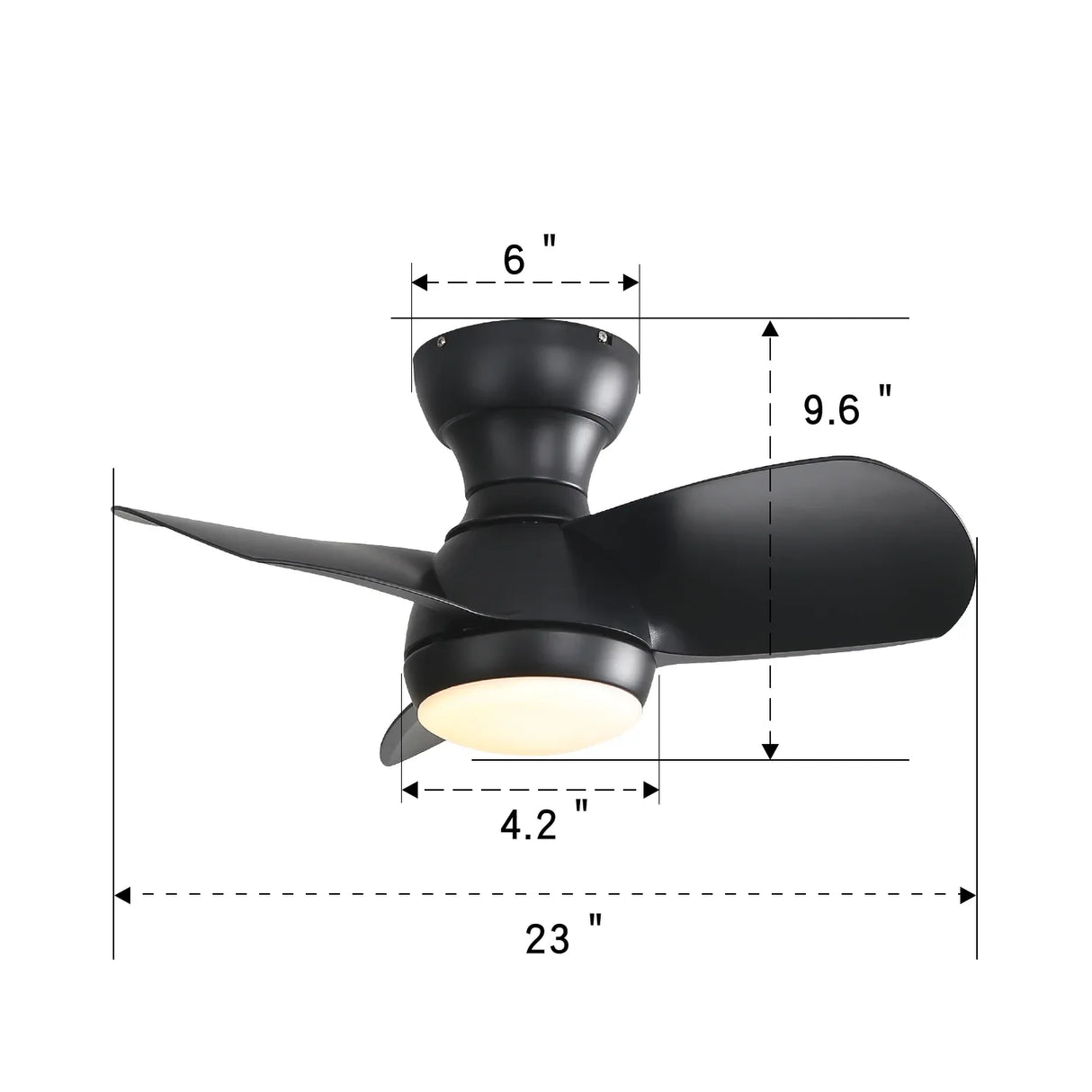 23-Inch Indoor Ceiling Fan With LED Light - Omega Lifestyles