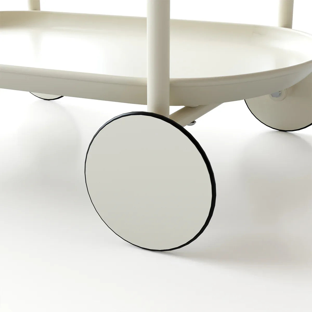 Artsy Ancient White Mobile Kitchen Storage Cart - Omega Lifestyles