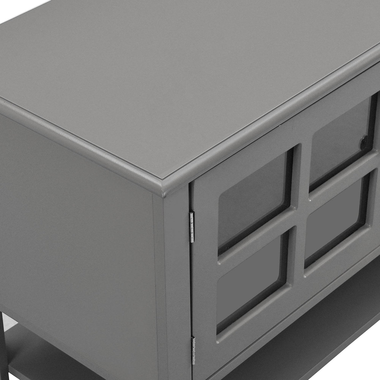 Modern Grey MDF TV Stand With Storage Cabinet - Sleep Galleria