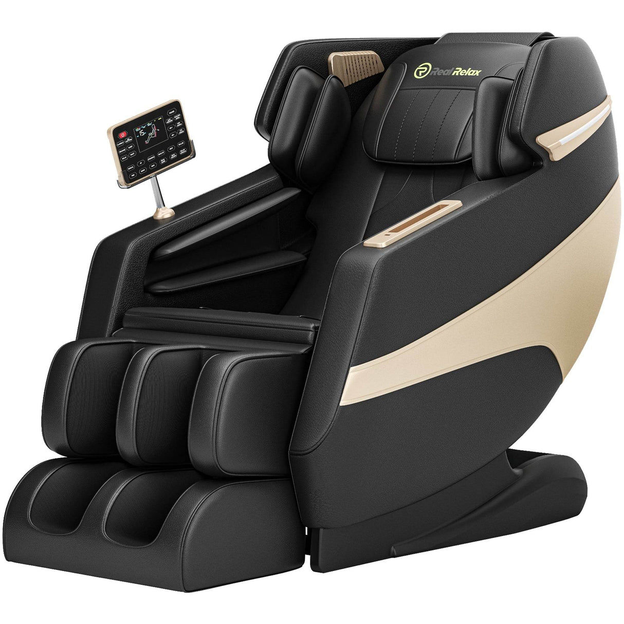 3D Massage Chair, Full Body Zero Gravity Recliner with SL Track, Yoga Stretching, Foot Rollers, Bluetooth, Heating, Black