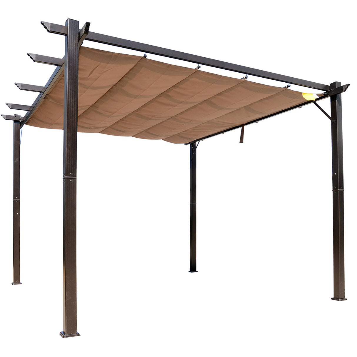 Retractable Aluminum Patio Pergola With Shade Canopy