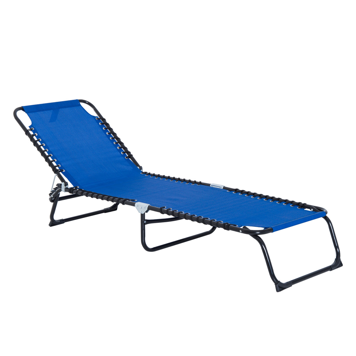 Portable Folding Reclining Mesh Outdoor Patio Lounge Chair