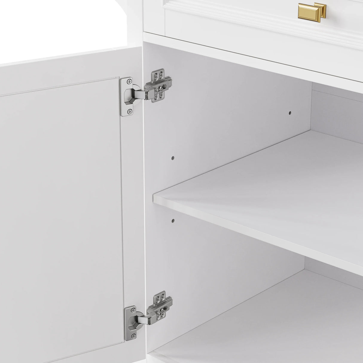 Classic Vintage Embossed White Kitchen Island On Wheels - Omega Lifestyles