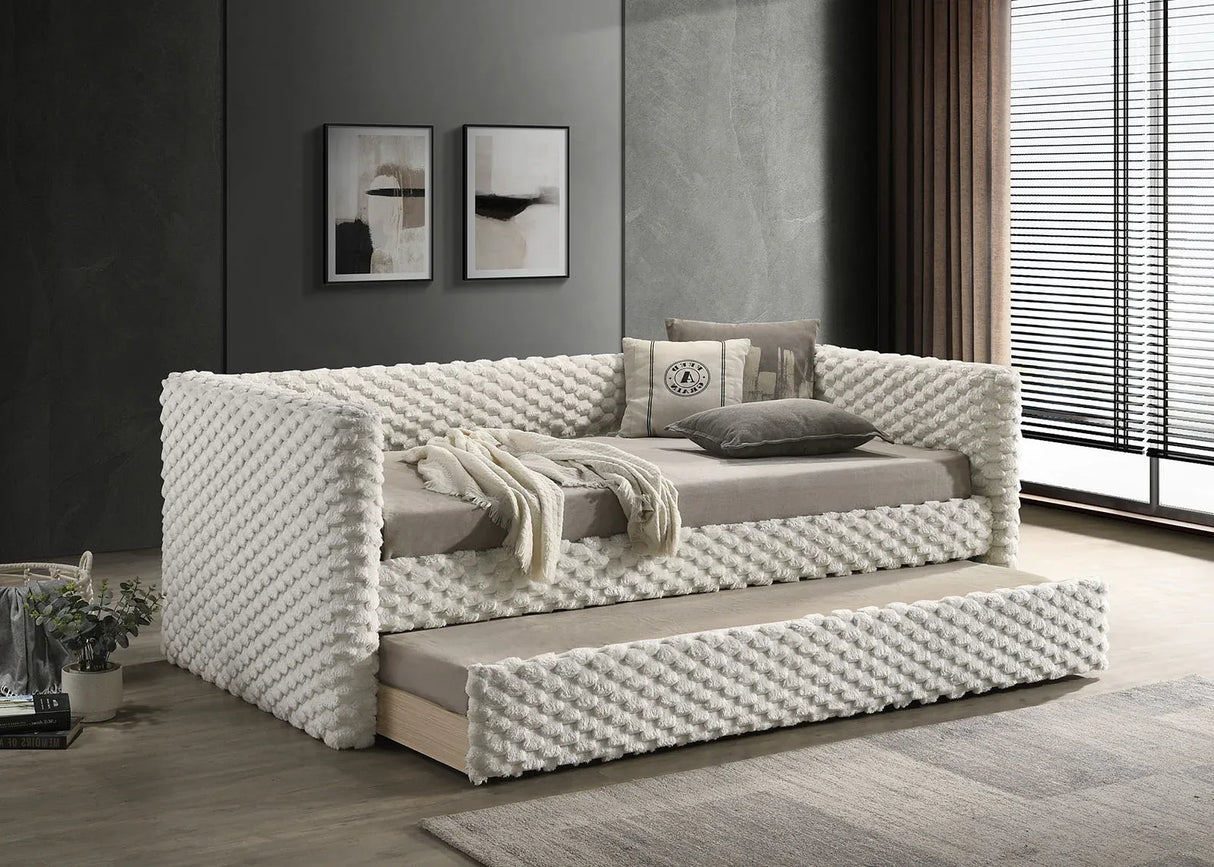 Transitional Twin Daybed With Roller Slat Trundle - Omega Lifestyles