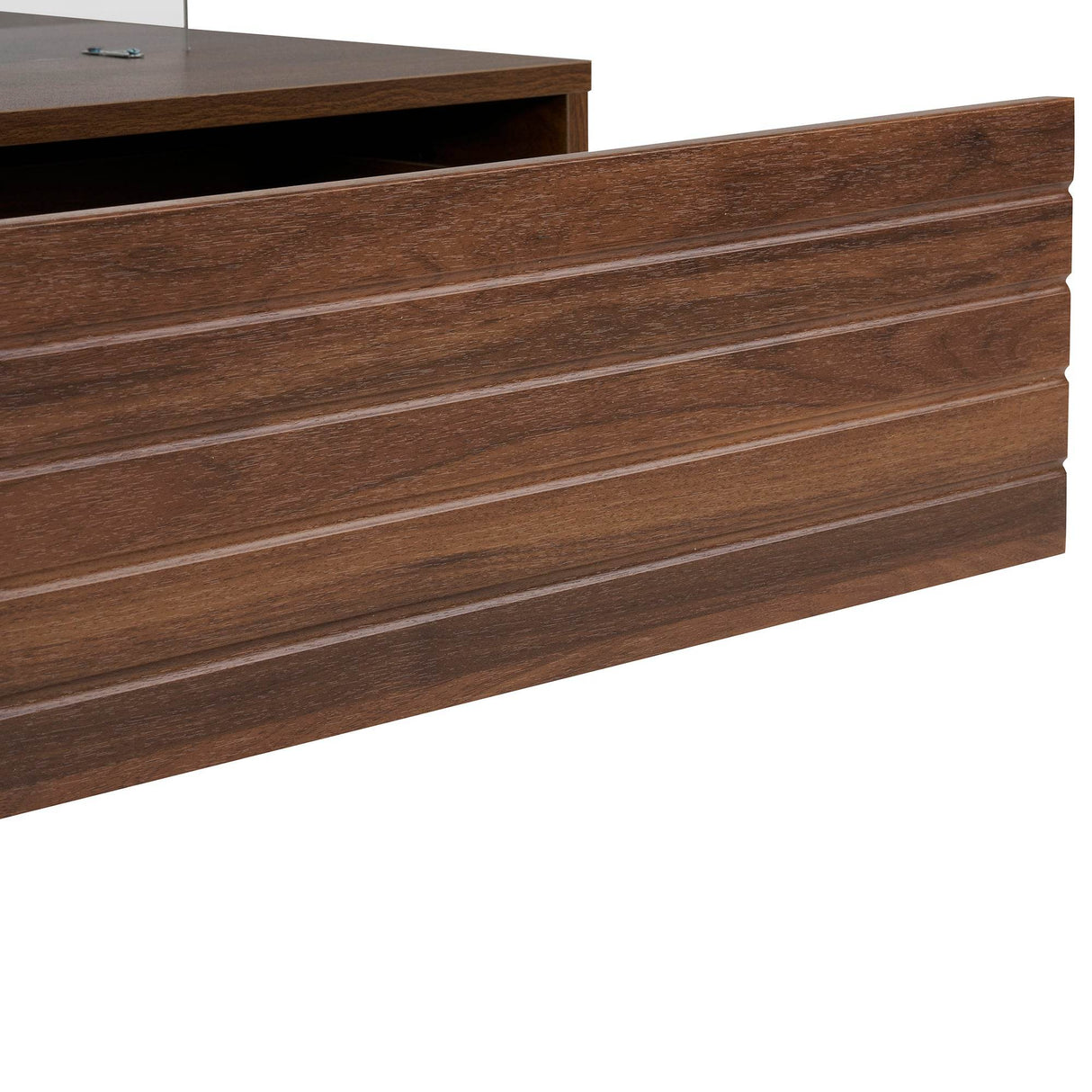 Modern Walnut Rectangle Coffee Table With LED Lights - Sleep Galleria