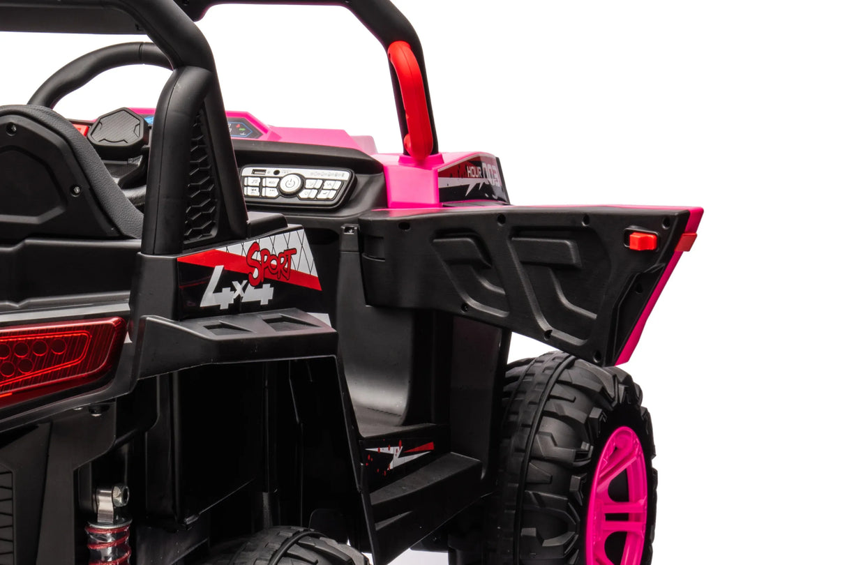Four-Wheel Drive Pink Leather Seat Ride-On Car - Omega Lifestyles